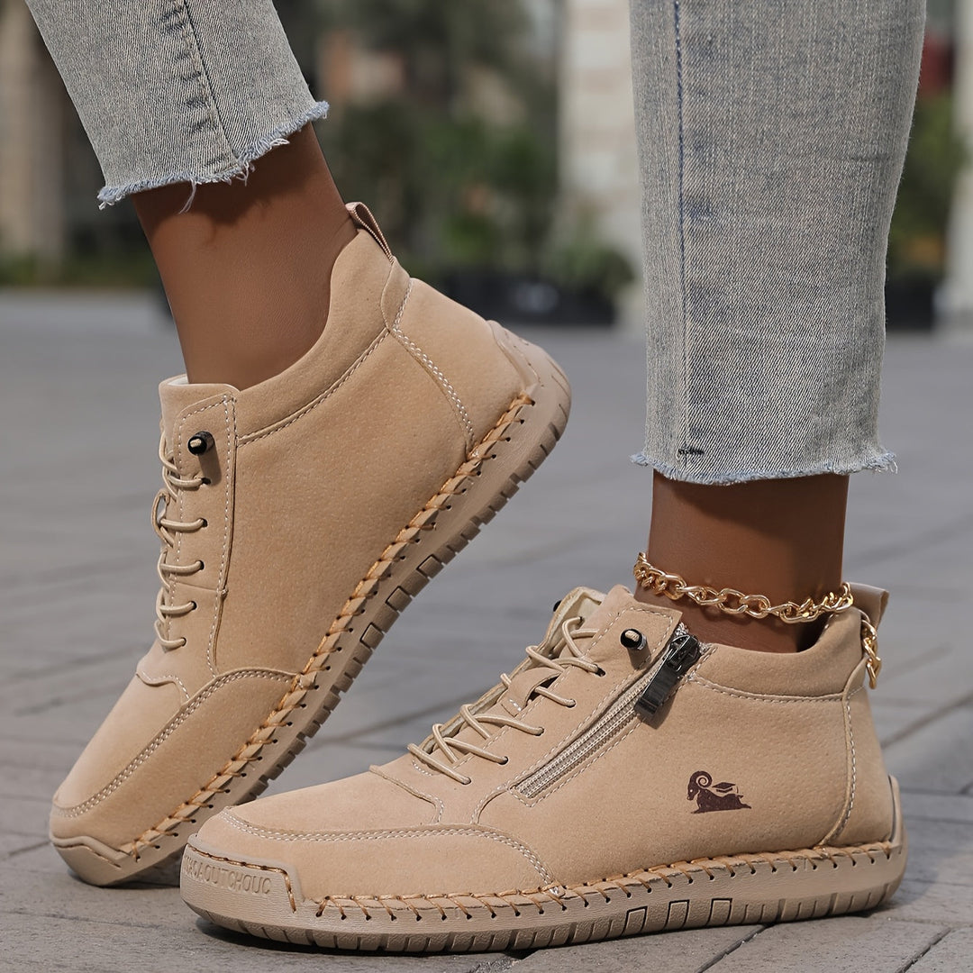 Maura | Baskets zip confort nature femme
