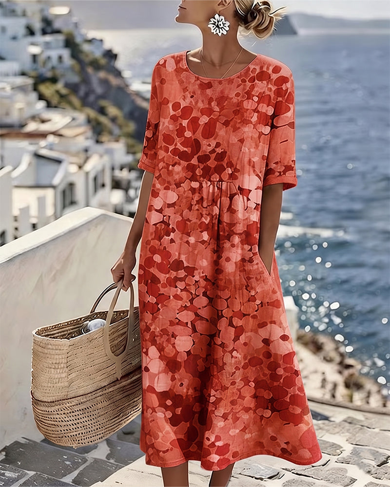 Vittoria — Robe midi fleurie femme élégante