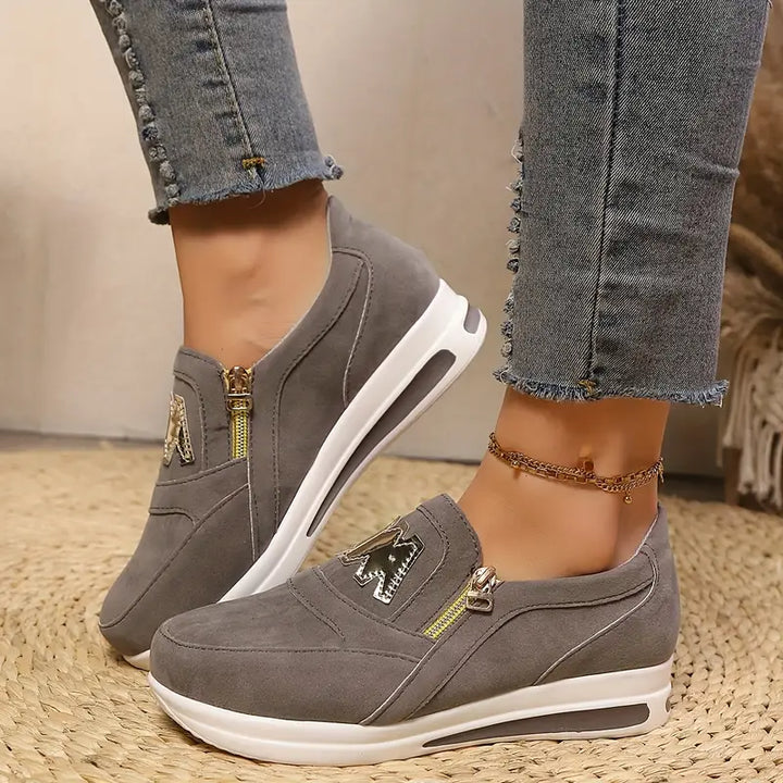 Mélina | Baskets slip-on zip chic femme