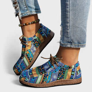 Azura | Baskets ethniques patchwork femme
