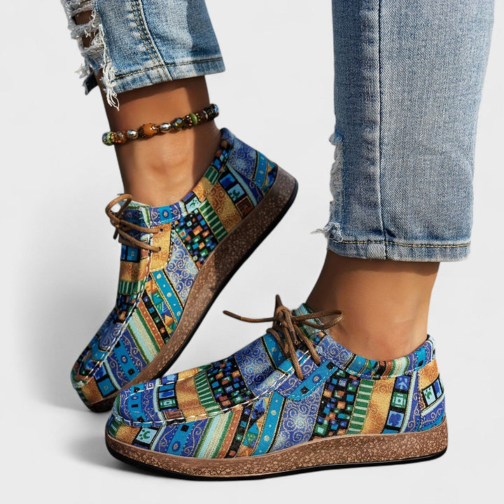 Azura | Baskets ethniques patchwork femme