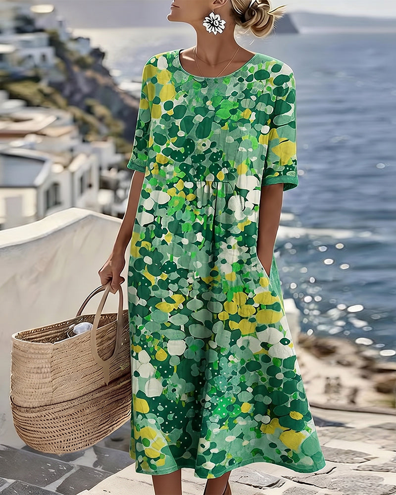 Vittoria — Robe midi fleurie femme élégante