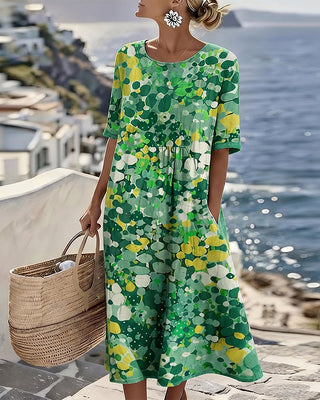 Vittoria — Robe midi fleurie femme élégante