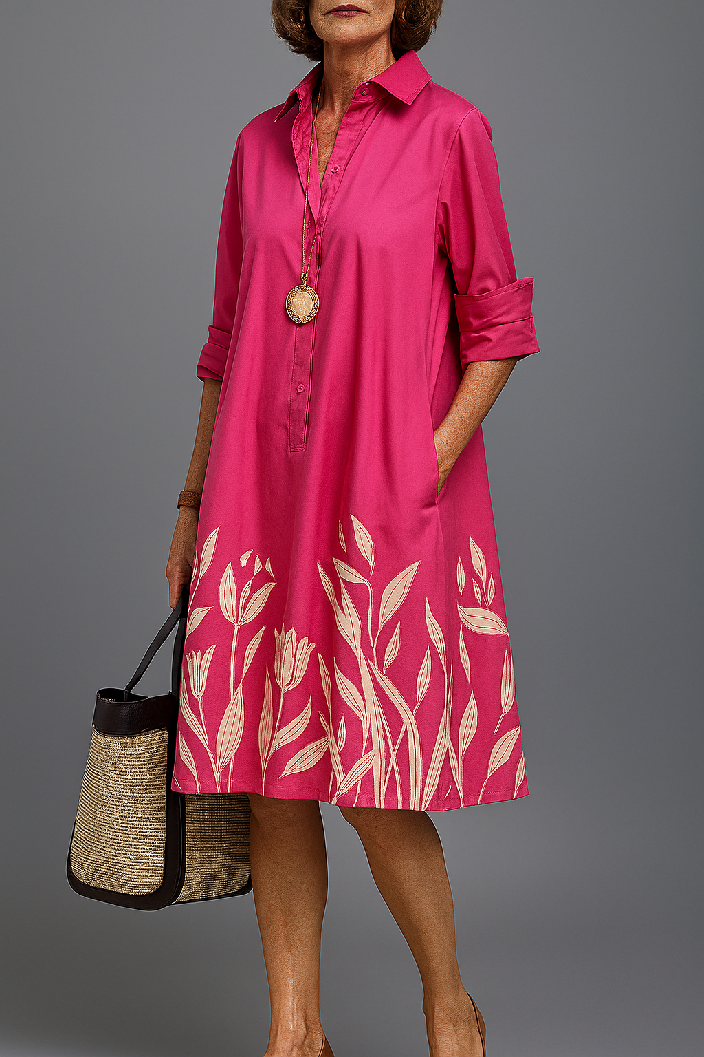 Grace | Robe midi décontractée et stylée femme