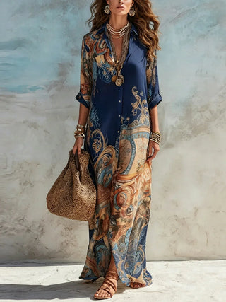 Agata — Robe chemisier femme élégante