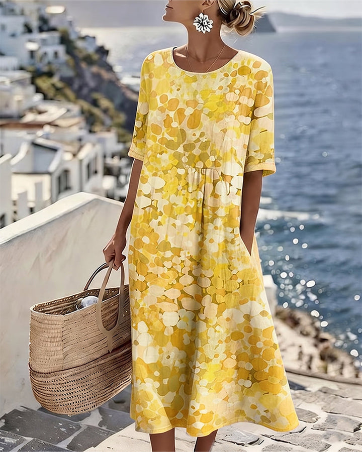 Vittoria — Robe midi fleurie femme élégante