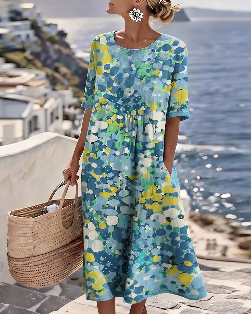 Vittoria — Robe midi fleurie femme élégante