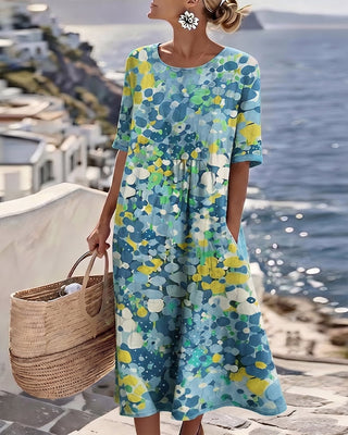 Vittoria — Robe midi fleurie femme élégante