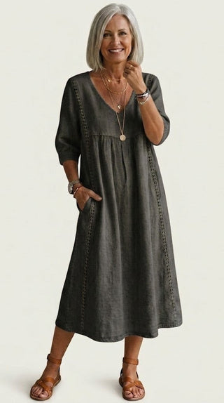 Louise | Robe maxi A-ligne élégance femme
