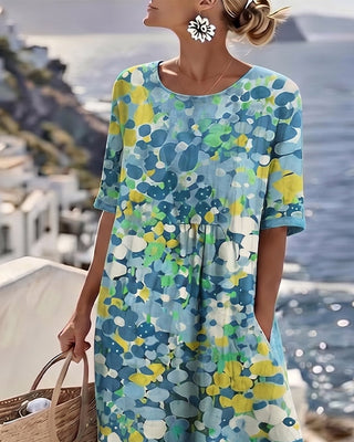 Vittoria — Robe midi fleurie femme élégante