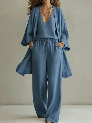 Renée | Ensemble Trois Pièces Lin-Coton Femme