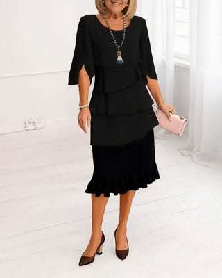 Sophie – Robe midi fluide élégante femme