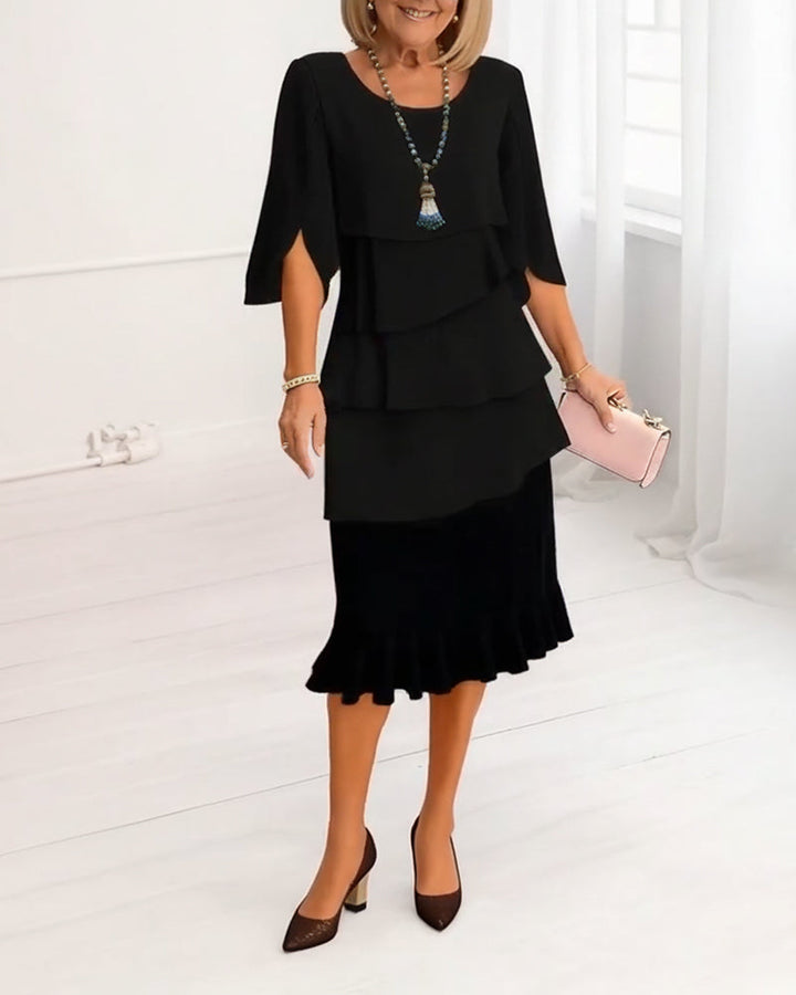 Sophie – Robe midi fluide élégante femme