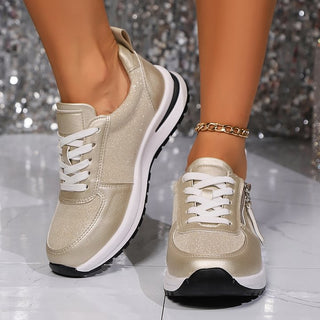 Livia | Baskets brillance élégante femme