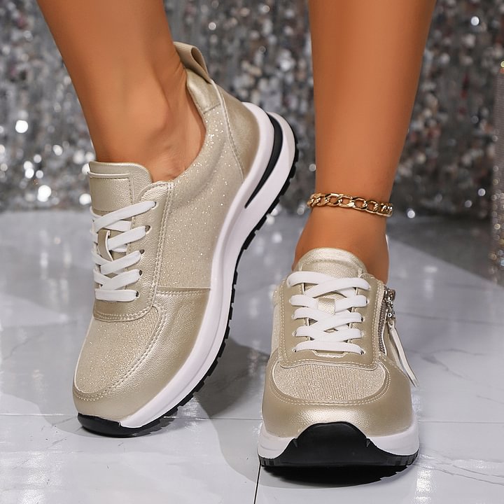 Livia | Baskets brillance élégante femme