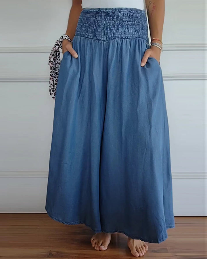 Delphine | Pantalon large fluide femme romantique