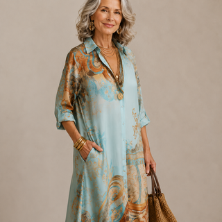 Lorraine I Robe maxi imprimé luxe femme
