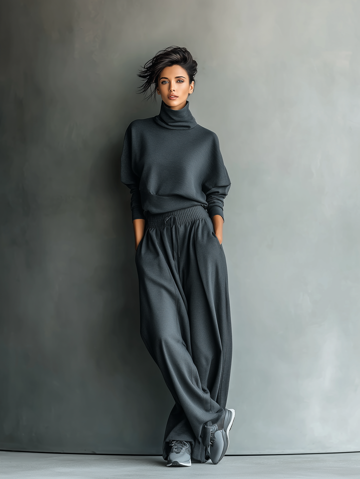 Juliette | Ensemble en Maille avec Pantalon Large Femme