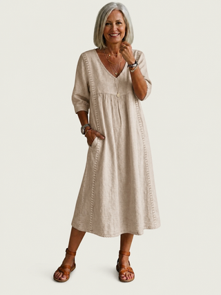 Louise | Robe maxi A-ligne élégance femme