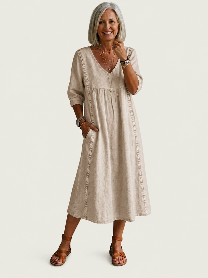 Louise | Robe maxi A-ligne élégance femme