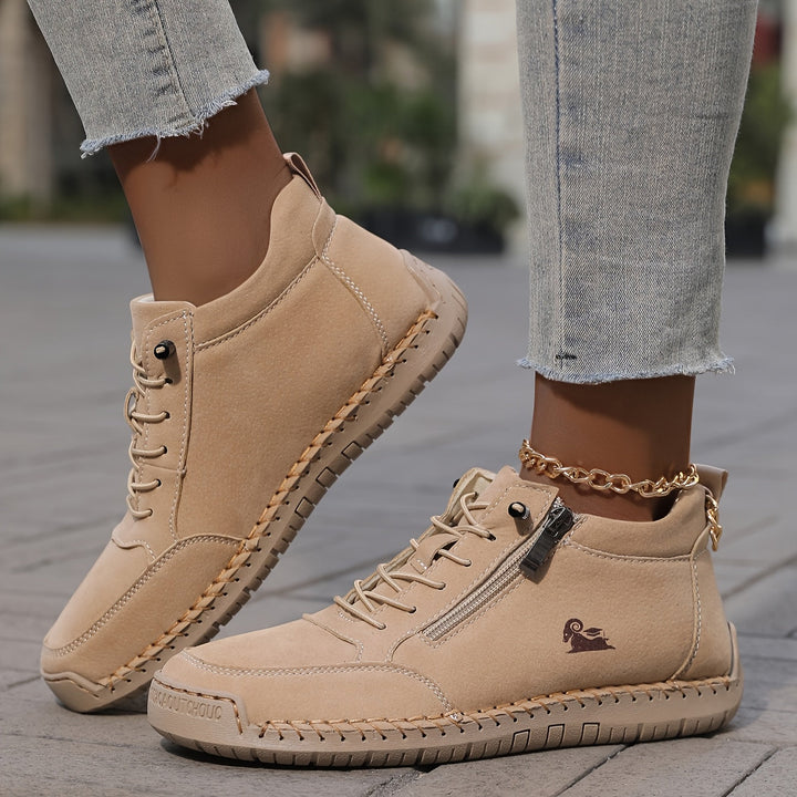 Maura | Baskets zip confort nature femme