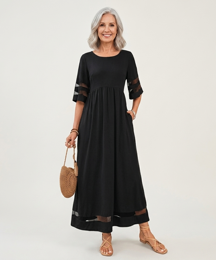 Edith | Robe midi flatteuse et lissante pour le ventre femme