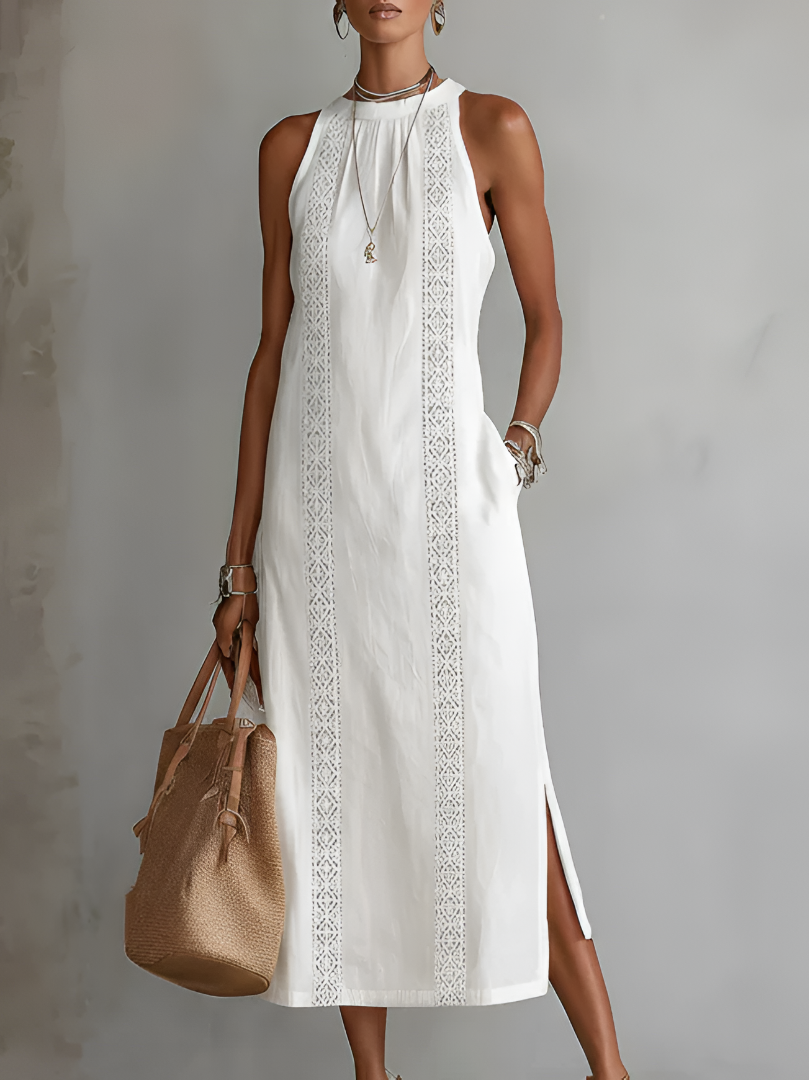 Jimena - Robe midi en lin femme
