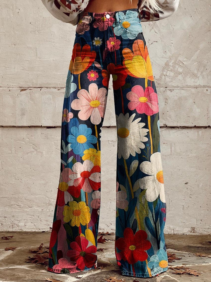 Anaëlle | Pantalon fleuri femme
