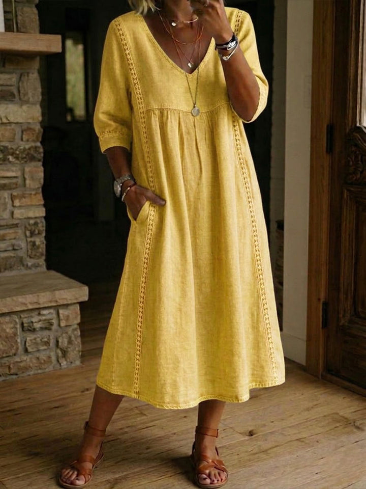 Mary | Robe maxi décontractée femme à col V
