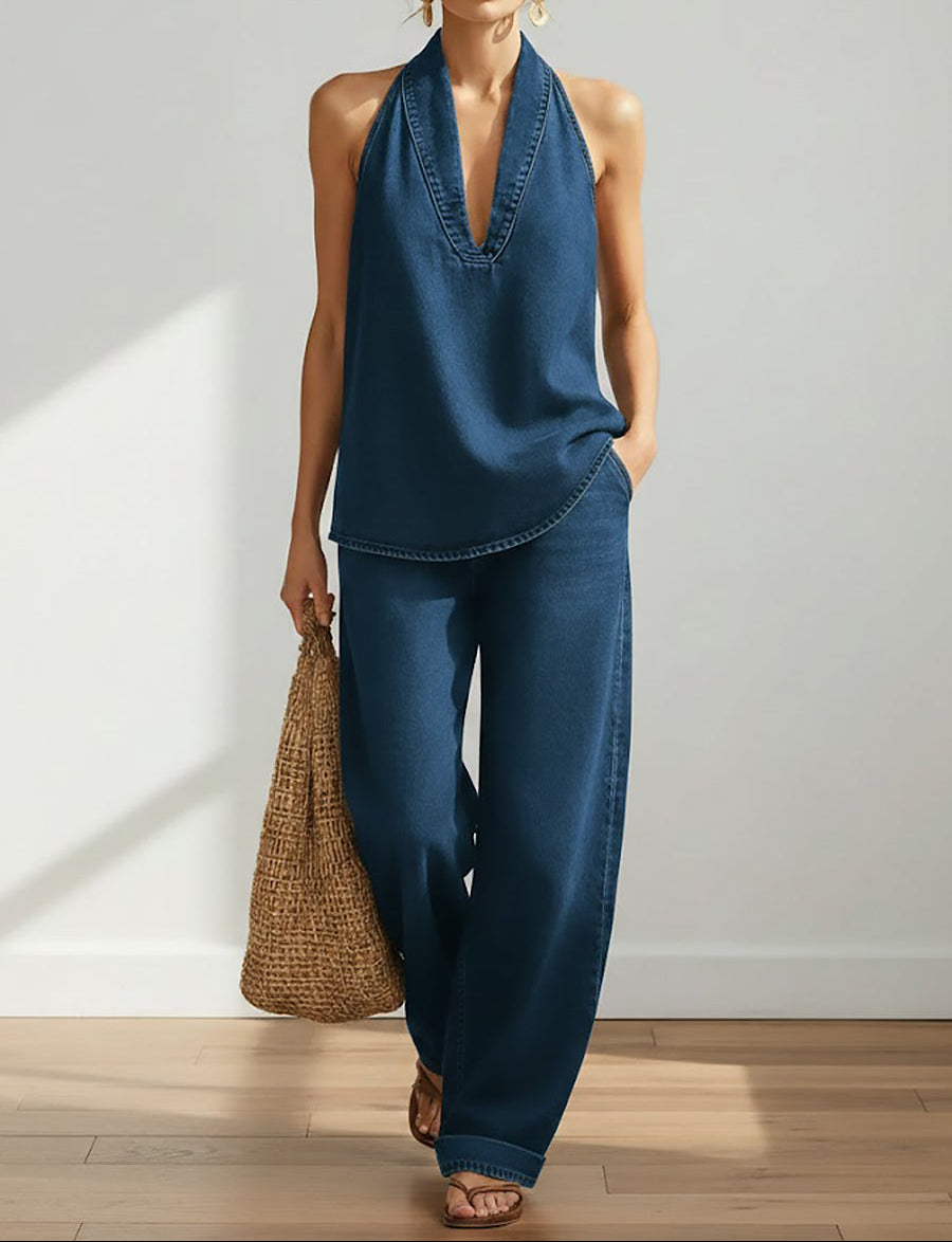 Ivy™ – L'ensemble deux pièces en denim délavé, léger et facile à porter du matin au soir