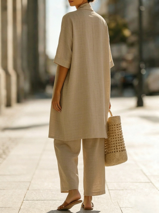 Nannette | Ensemble Trois Pièces Lin-Coton Sans Effort Femme