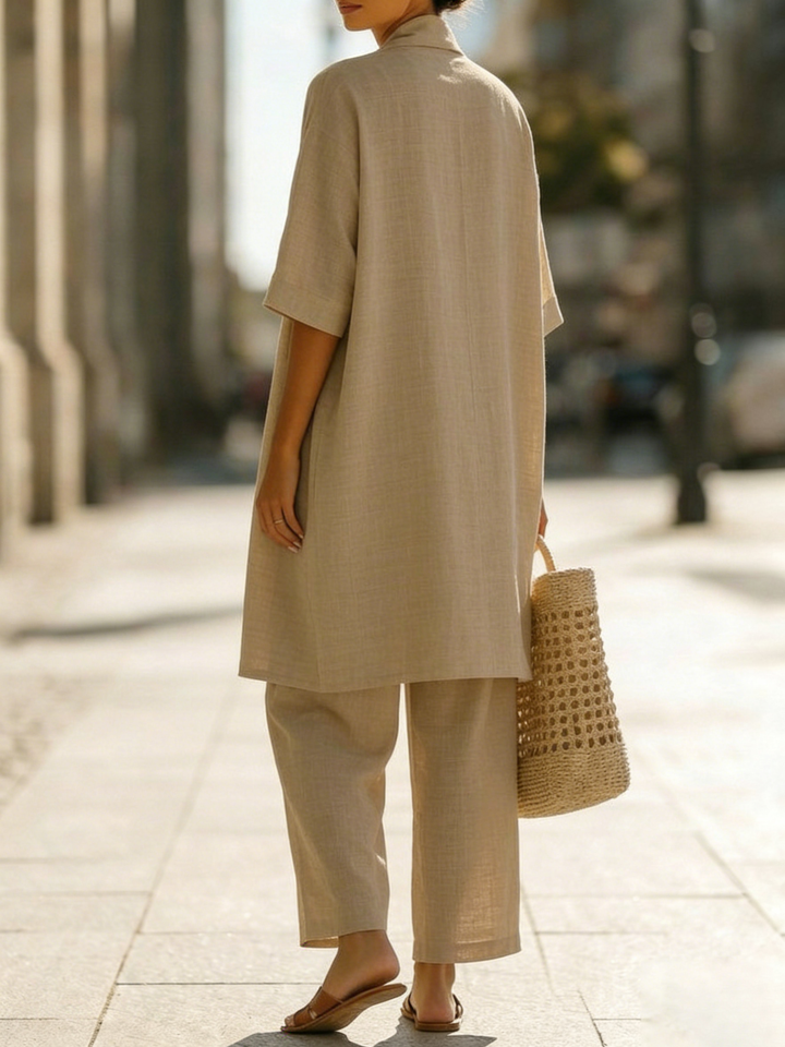 Nannette | Ensemble Trois Pièces Lin-Coton Sans Effort Femme
