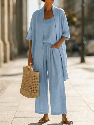 Nannette | Ensemble Trois Pièces Lin-Coton Sans Effort Femme