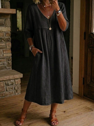 Mary | Robe maxi décontractée femme à col V