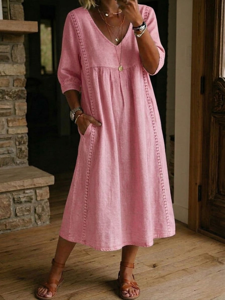 Mary | Robe maxi décontractée femme à col V