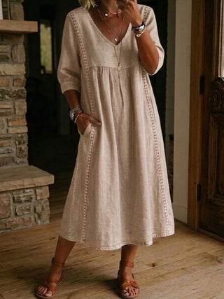 Mary | Robe maxi décontractée femme à col V