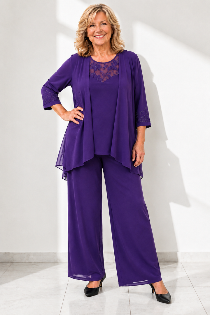Élise — Ensemble femme en mousseline élégant