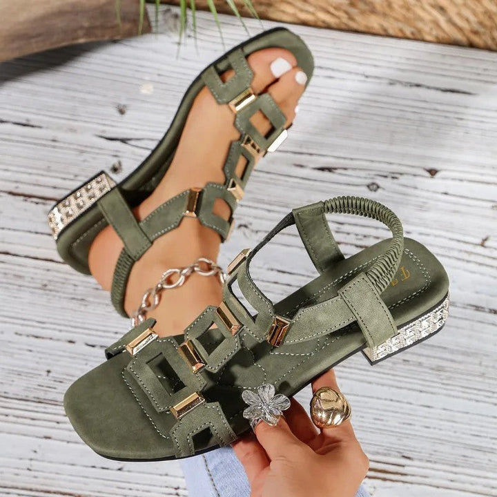 Pietra — Ballerines femme à bride arrière ornées