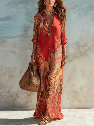 Agata — Robe chemisier femme élégante