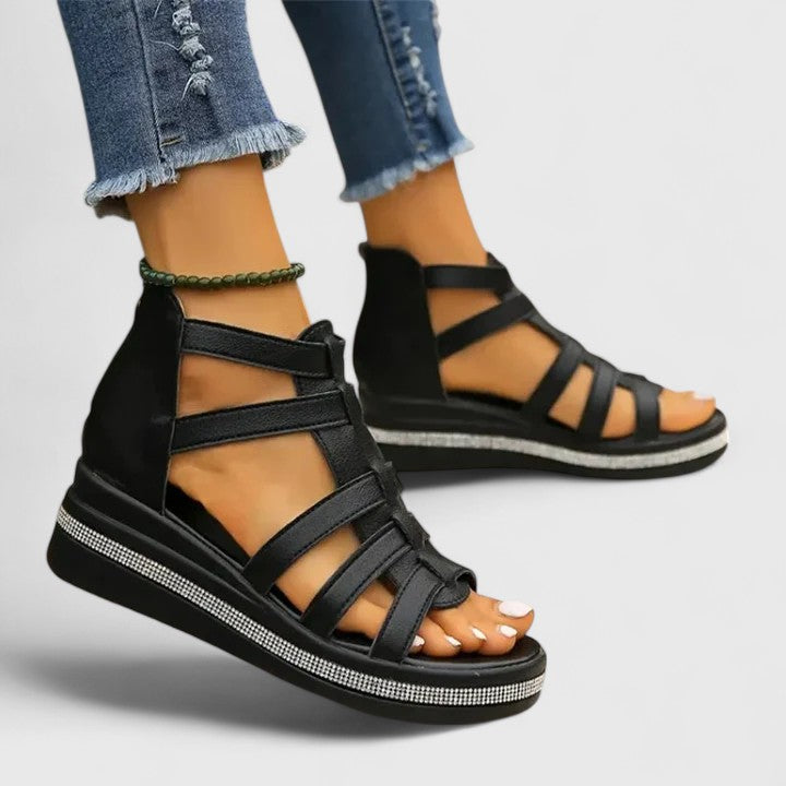 Kendall | Sandales orthopédiques en strass femme
