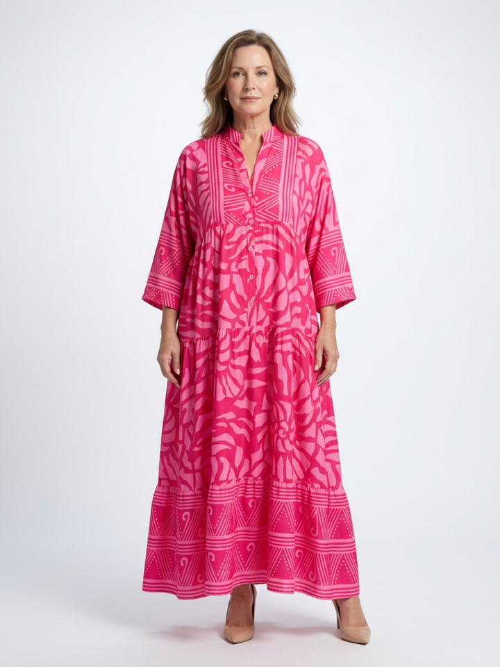 Laure | Robe midi boutonnée femme