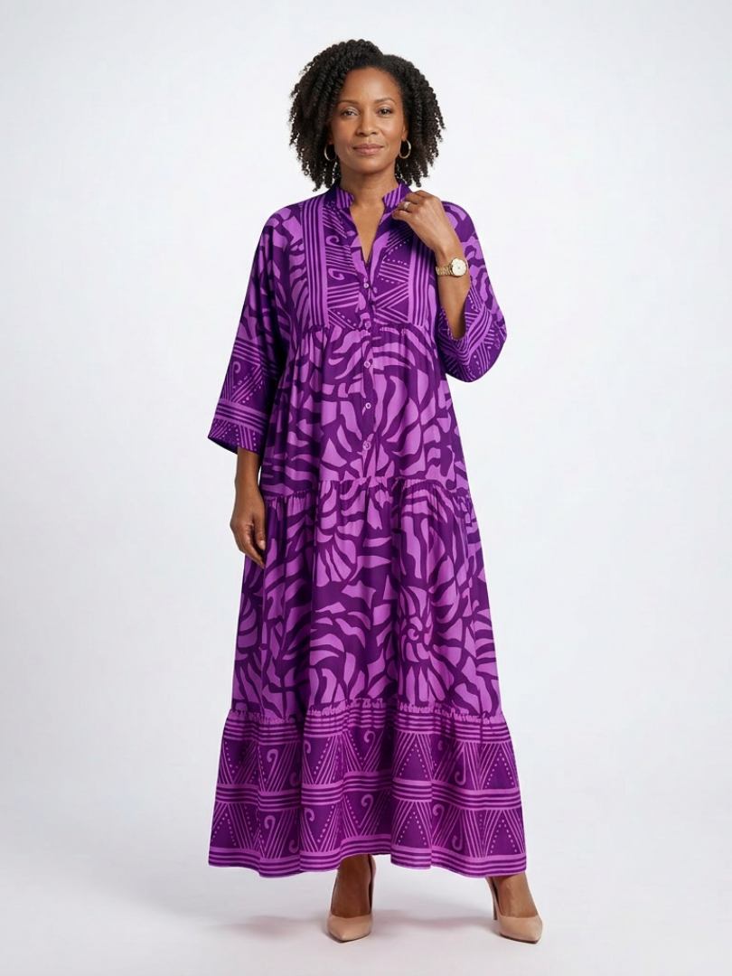 Laure | Robe midi boutonnée femme