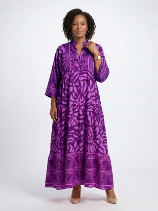 Laure | Robe midi boutonnée femme