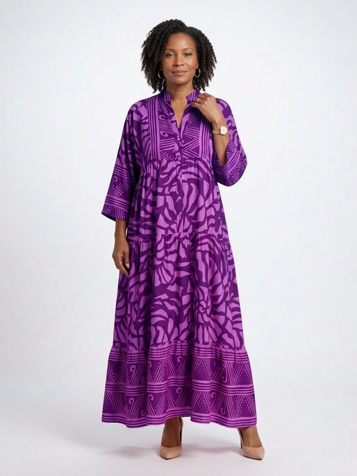 Laure | Robe midi boutonnée femme