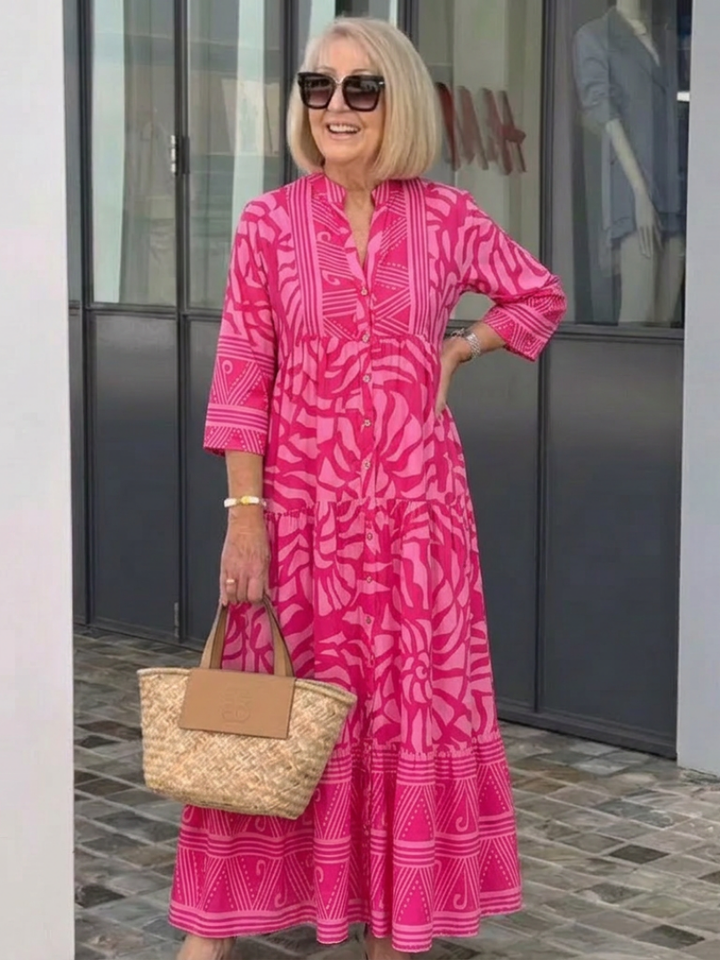 Laure | Robe midi boutonnée femme