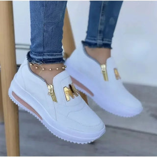 Mélina | Baskets slip-on zip chic femme